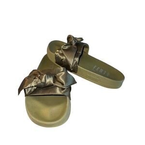 Vntg Fenty Puma Olive Bow Slide Rihanna uk5 us 7 8 Slides Sandals green